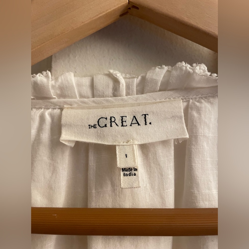THE GREAT. White Ruffled Blouse - Picture 5 of 14